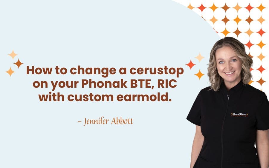 How to change a cerustop on your Phonak BTE, RIC with custom earmold
