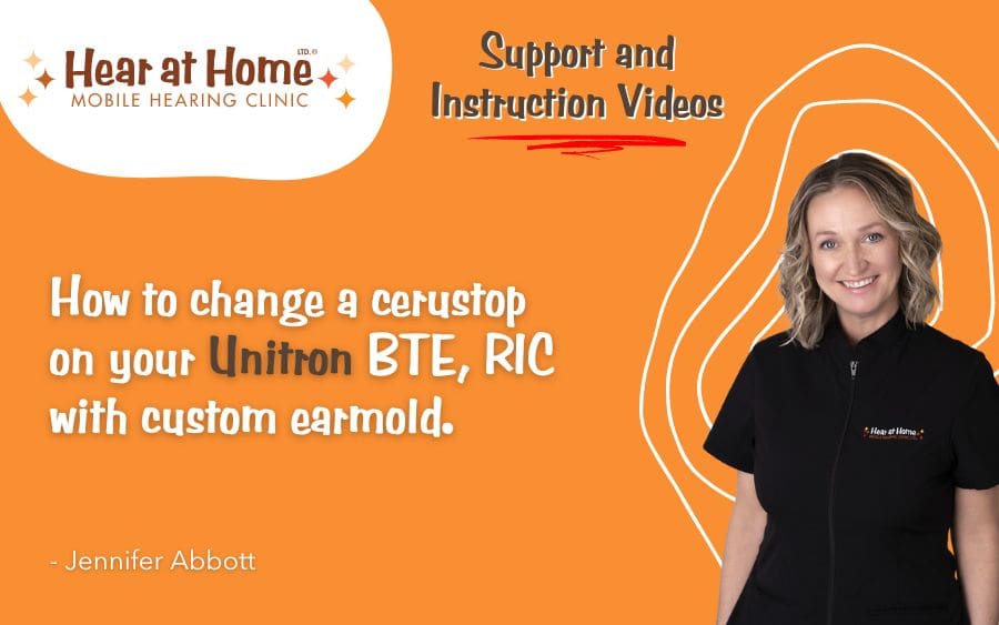 How to change a cerustop on your Unitron BTE, RIC with custom earmold.