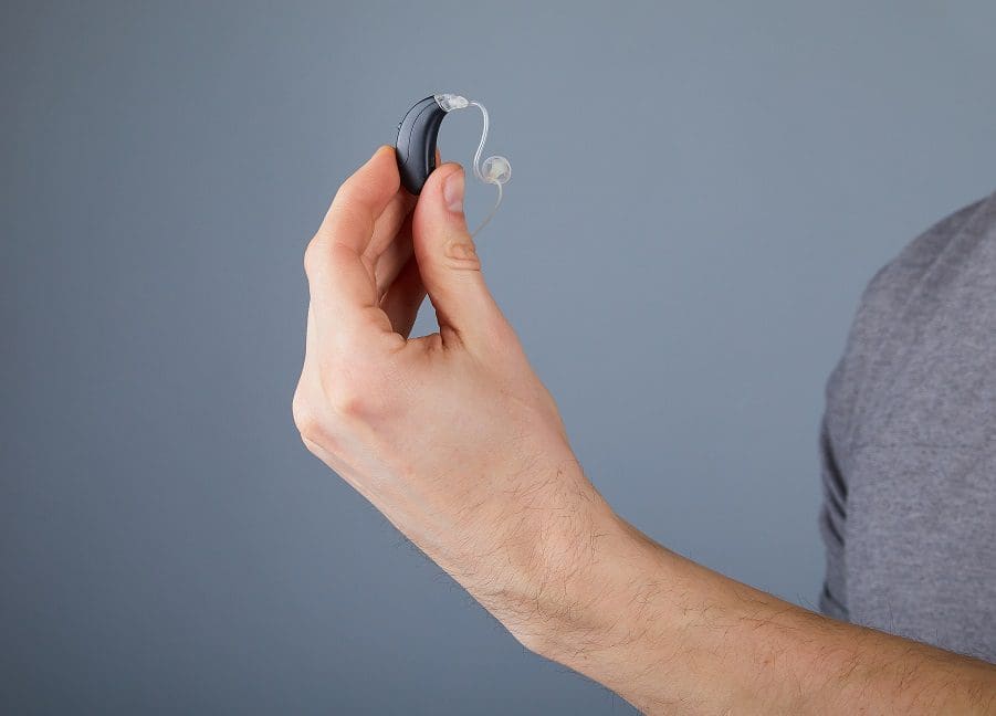 A pair of latest hearing aids at Hear At Home Mobile Hearing Clinic North Vancouver